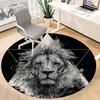 1pc Lioness Office Round Rug, Non-slip, Soft and Durable Office Rug for Interior Decoration, Perfect for Office, Beautiful Decoration yy260323045