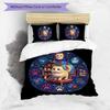 Cat Glass Window Pattern Bedding,Quilt Set Quilt Cover Pillowcase Home Birthday Gift (1*duvet cover+2*pillowcase,without core)