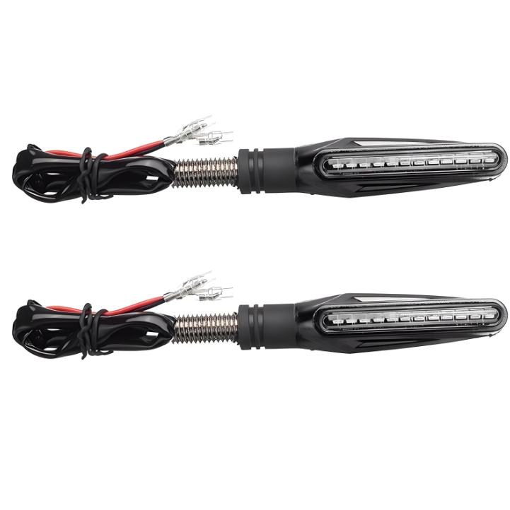 2 шт/1 шт универсальный плавный мотоцикл мотоцикл 12 светодиодный указатель поворота желтый