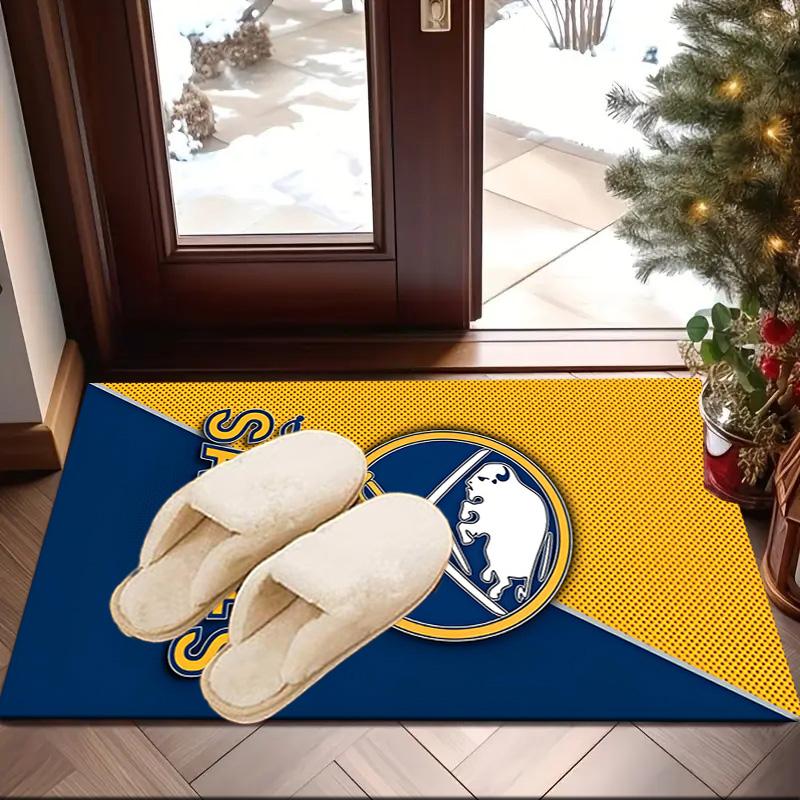 Sabres Hockey Team Spirit Area Rug Suitable for Indoor And Outdoor,Carpets for Kitchens, Homes, Offices, Living Rooms,Home Decor,Christmas Gift