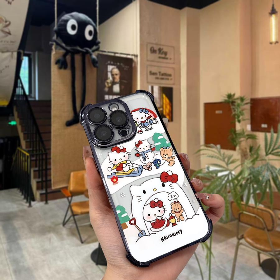 Чехол для телефона Sanrio с гальваническим покрытием «Яблоко» 16PM Черный