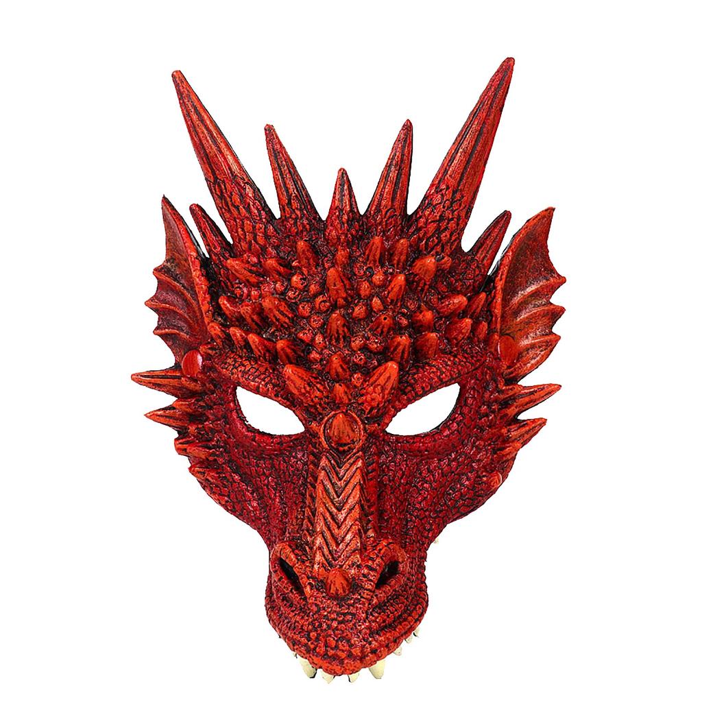 4D Dragon Mask Half Face Mask ,Halloween Costume Party Cosplay Party Decoration