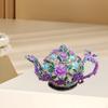 Шкатулка для безделушек в виде чайника, расписанная вручную, шкатулка для хранения драгоценностей, украшение для дома, эмалированный органайзер для ювелирных изделий
