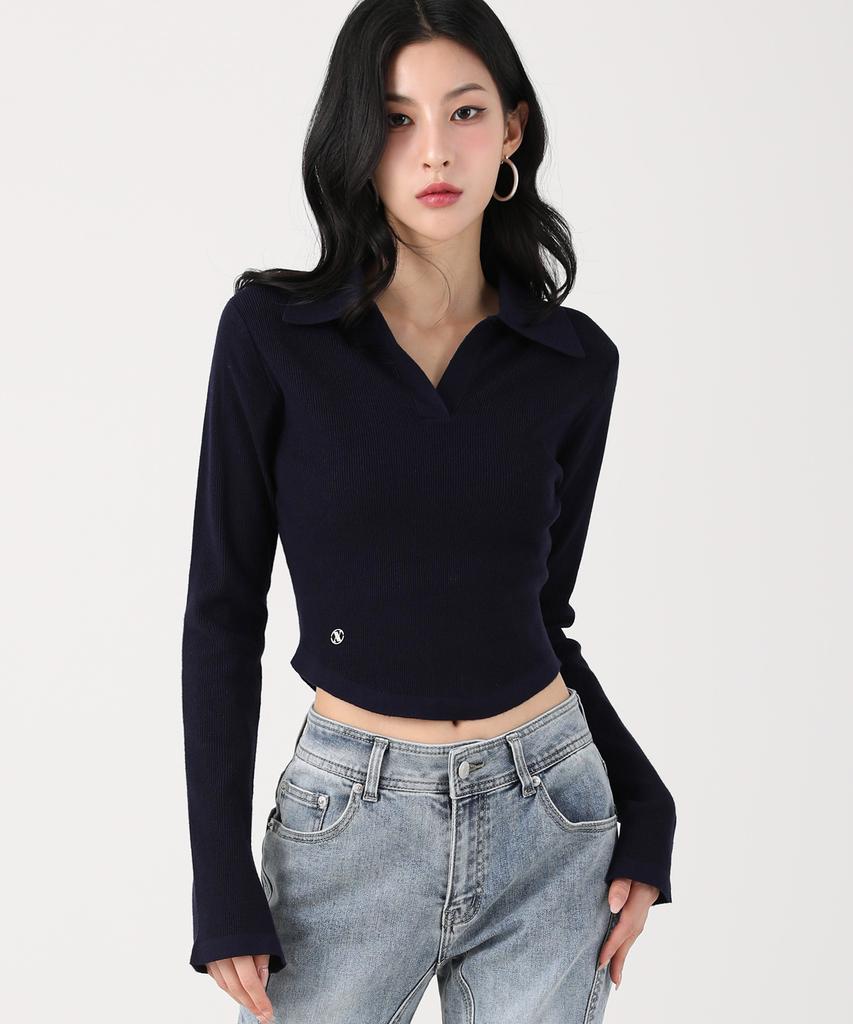 AVANDRESS Ant Waist Collar Knit Black