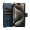 For iPhone 14 Pro Max Leather Case with Card Holder,RFID Blocking Wallet Phone Cover Rhombus Pattern