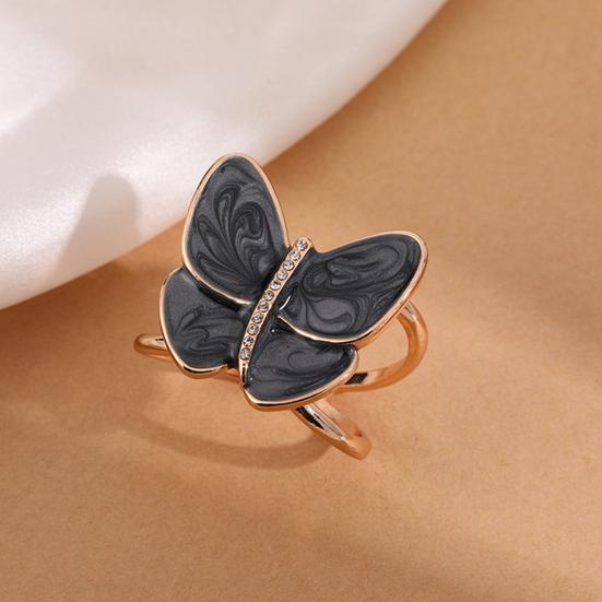 Butterfly Scarf Ring Buckle for Women Rhinestone Shawl Brooch Clips Metallic Scarves