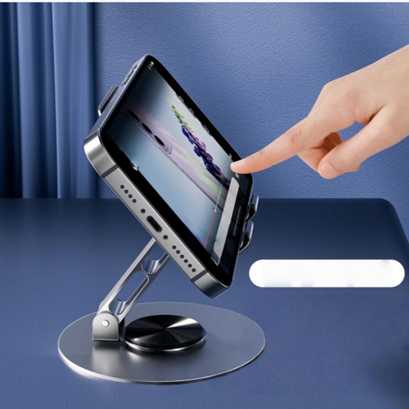 Metal Phone Stand 360-degree Rotation Adjustment Folding Lazy Tablet Desktop Phone Stand