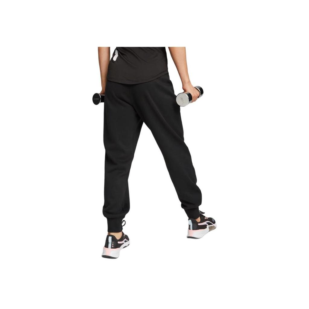 Puma Train Favorite Fleece Training Pants Solid Color Elastic Sweat Absorbent Casual Pants Women Pants Black 524234-01