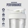 Бутылка-шейкер BlenderBottle Strada Tritan 28 унций для протеина, Оригинальный продукт BlenderBottle, Объем 828 мл (600 мл Отметки), белый (BBSTT28 WH)
