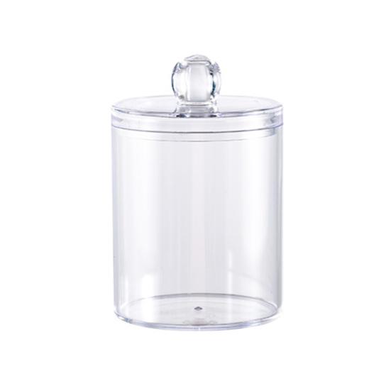 2/4Pcs Cotton Swab Holders Bathroom Storage Boxes with Lid Large Capacity Transparent Design Cotton Ball Floss Jar Containers