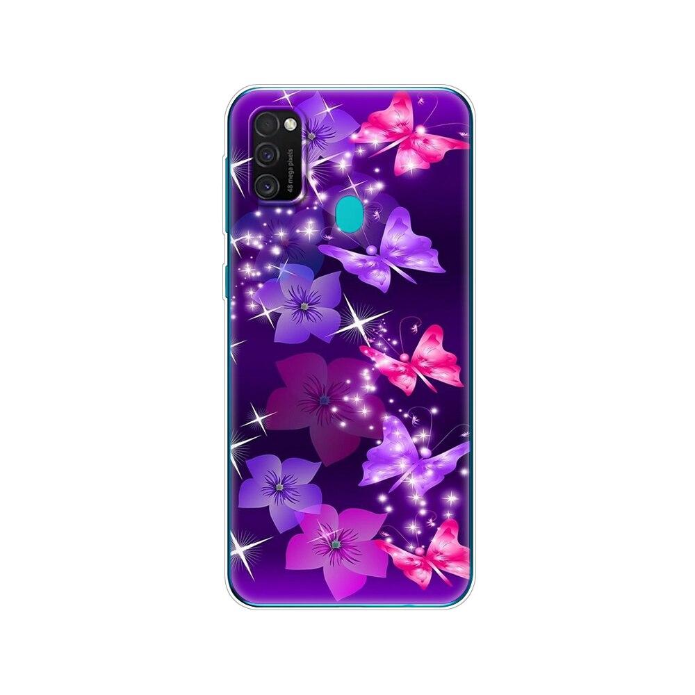 Чехол для Samsung M21, 6,4 дюйма, силиконовый мягкий чехол из ТПУ для Samsung Galaxy M21 M 21 SM-M215FZGUSER m215, задняя сумка для телефона, защитный чехол