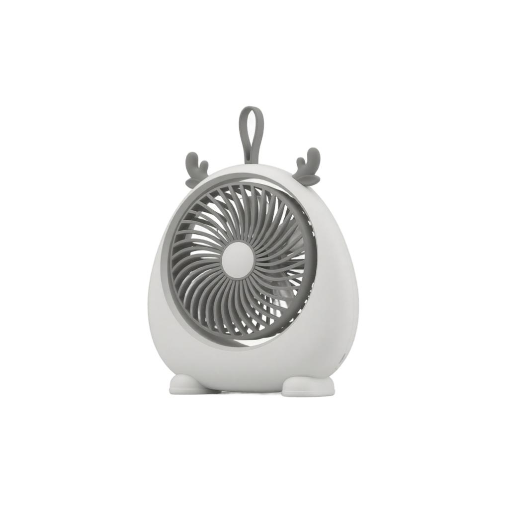 Portable Mini Desktop Fan USB Powered Adjustable Quiet Small Fan with Lanyard and Antler Design Suitable for Summer Use