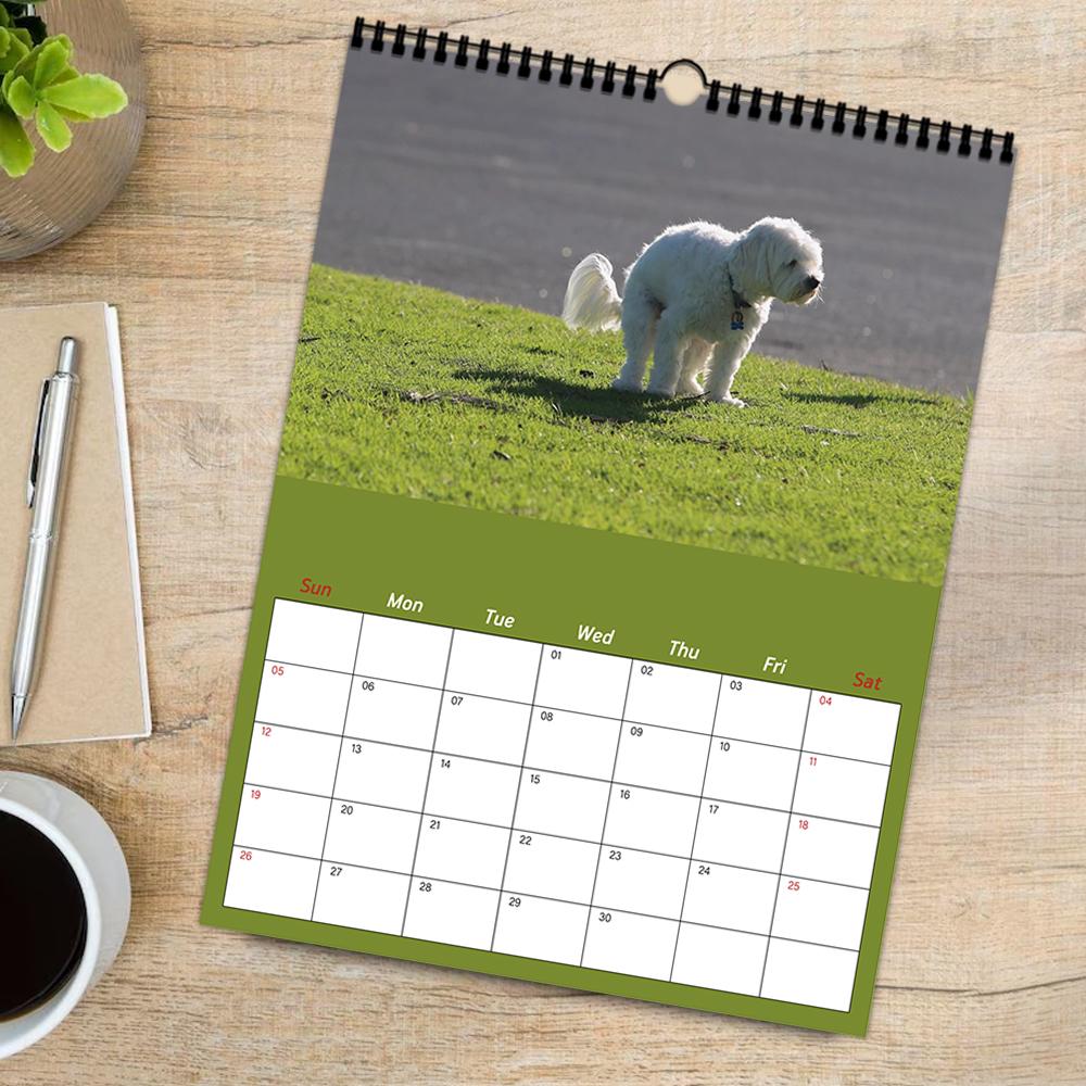 1pc Oversized  Dog Wall Calendar-Pet Dog Theme,12 Different Designs, Suitable as a Gift for Birthdays, Christmas and Near