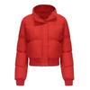 23 Autumn/Winter Women's High-Neck Cotton-Padded Jacket: Long Sleeve, Warm, Loose Fit Outerwear 
