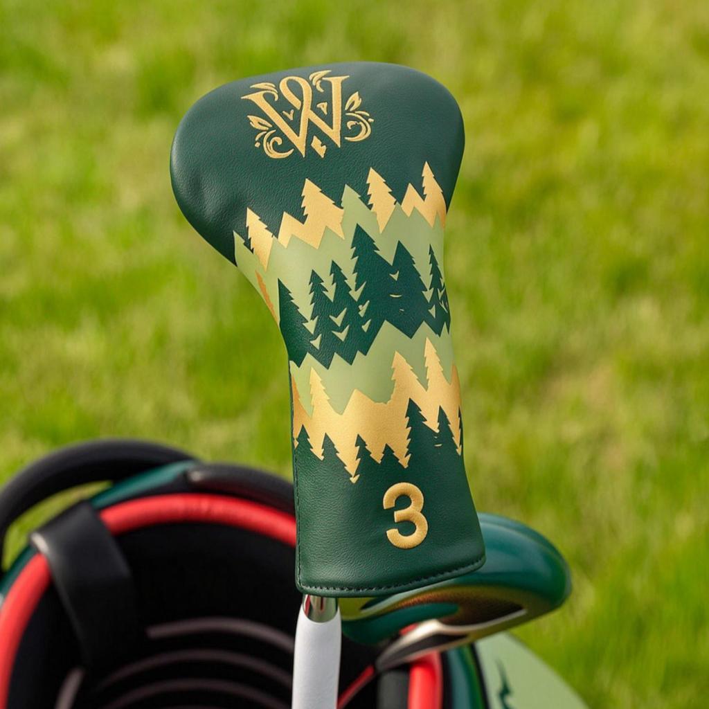 Golf Club Headcover Embroidered Wood Cover Headcovers Soft Lined