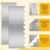 9 Inch Stainless Steel Cake Scraper Set Metal Cake Scraper Large Double Sided Patterned Stripe Edge Scraper Smoother, Cake Smoother Scraper for