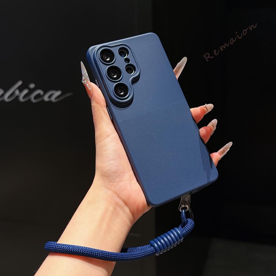 Чехол-бампер с ремешком и точками для Samsung Galaxy S26 S23 S24 S25 FE Ultra Plus A57 A17 A16 A56 A36 A55 A53 Ударопрочный защитный чехол