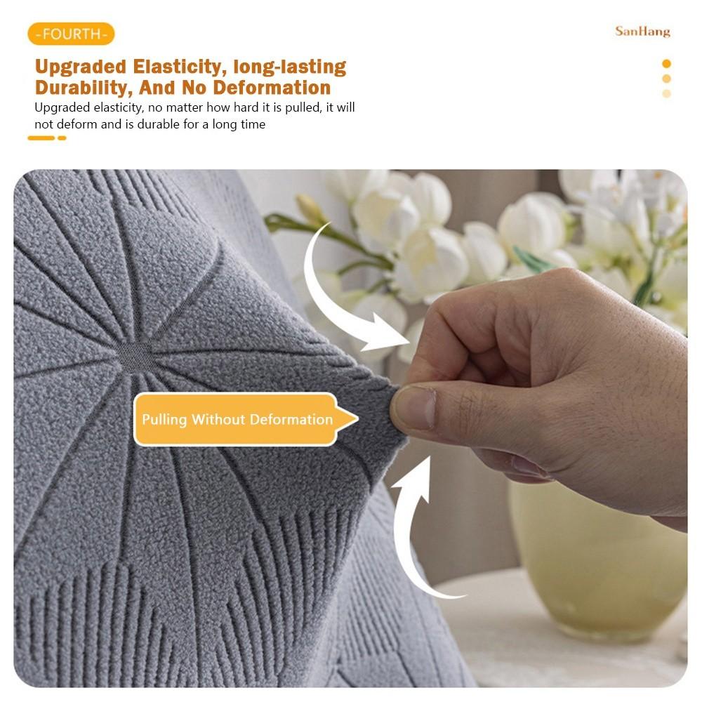 Thickened Fleece Dining Chair Covers Slip-Resistant Jacquard Chair Cover New Seat Cover Home Use