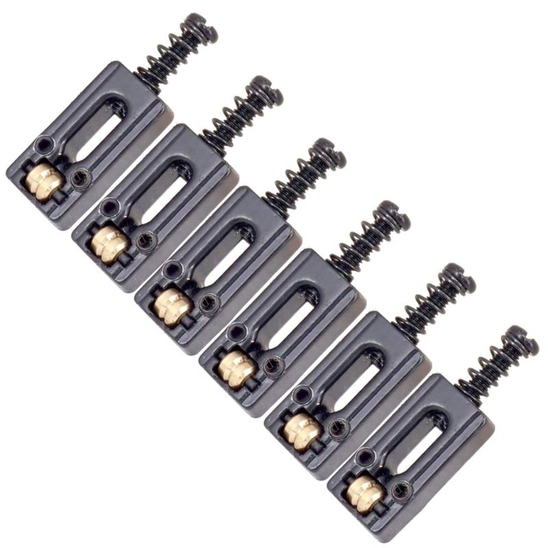 6 Pcs Electric Guitar Replacement Bridge Saddle Guitar Tremolo Bridge Saddles