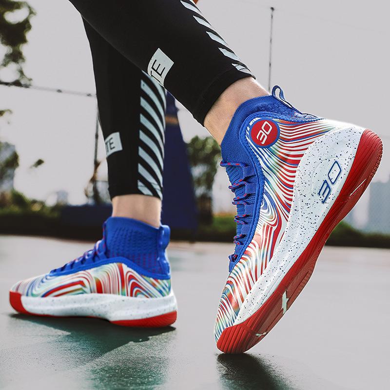Осенний новый Карри Нет. 30 кроссовок для баскетбола с высоким верхом, мужские и женские, одного стиля, пара студентов, трендовая дышащая спортивная обувь, сетчатая поверхность