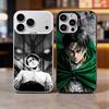 Чехол для телефона L-Levi Ackerman A-Attack On T-Titans для iPhone 17,16,15,14,13,12,11 Plus,Pro Max, Цветной Серебристый Чехол для Телефона