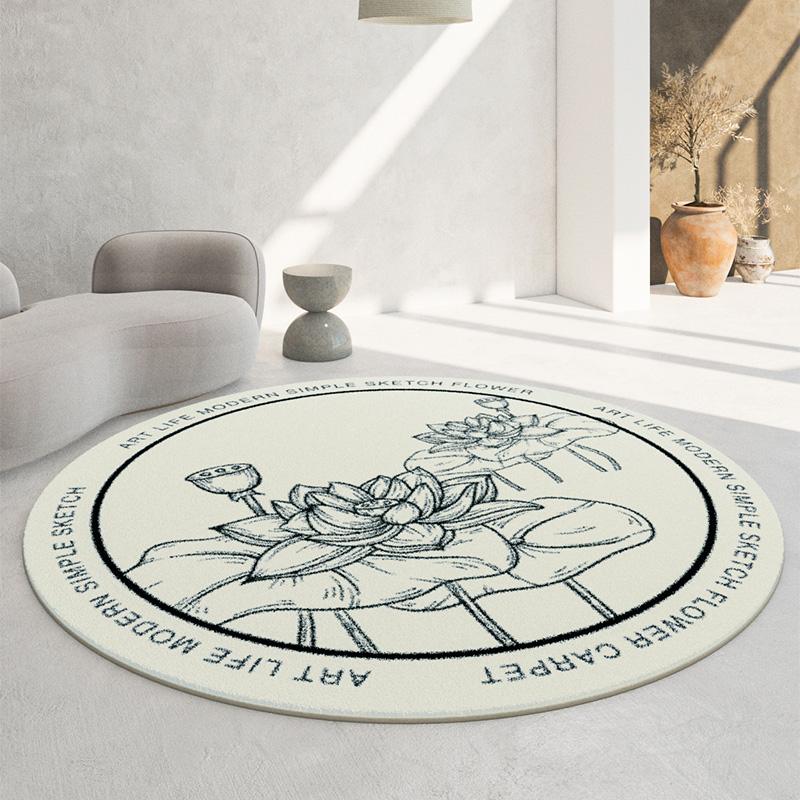 Мягкие круглые ковры с имитацией кашемира, современные украшения, диваны для гостиной, коврики, простой домашний ковер для спальни, большой ковер для гостиной