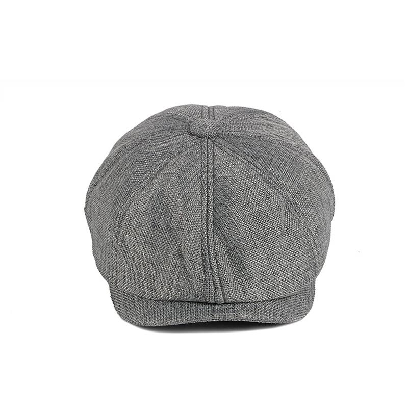 Spring Summer Men Octagonal Herringbon Beret  Newsboy Cap Retro British Style Flat Caps Breathable Berets