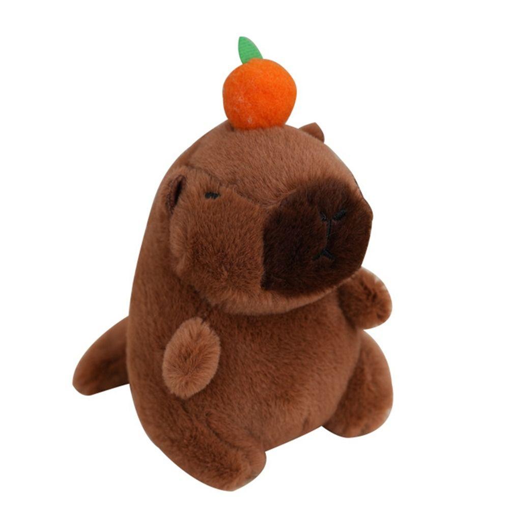 Cute Wagging Tail Capybara Doll Plush Cartoon Capybara Doll Fluffty Animal Doll  Birthday Gift