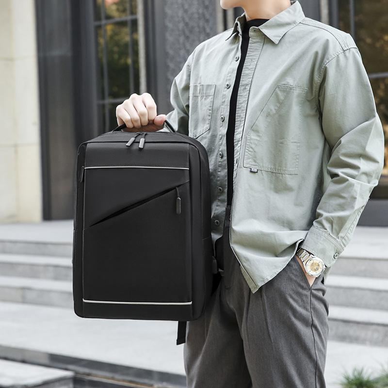 Новый унисекс однотонный водонепроницаемый и дышащий деловой модный повседневный универсальный рюкзак для повседневного использования