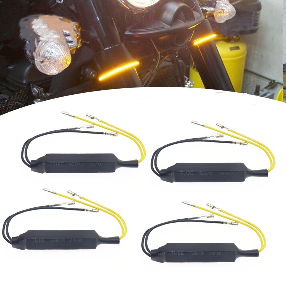1 Pair Motorcycle Flasher LED Turn Signal Lights AMS Cement Indicator Load Resistor 12V 21W Fault Decoder Solve Blinker Error 26 Ohm