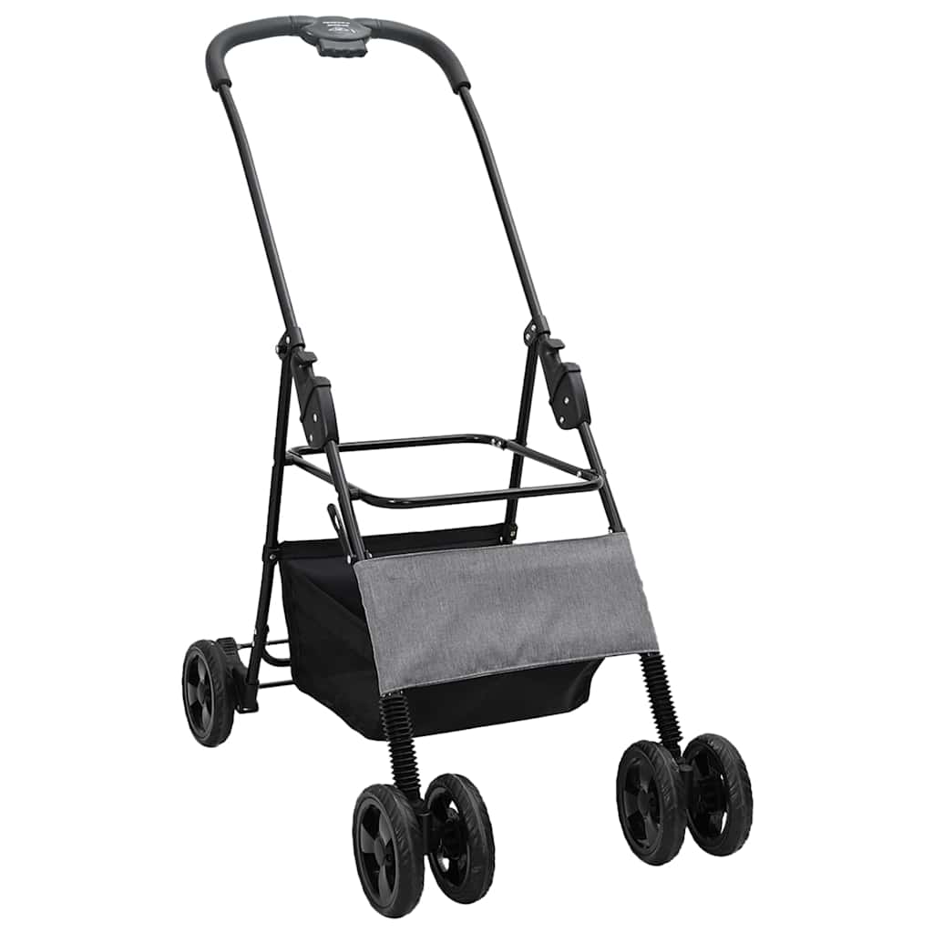Foldable Pet Stroller Gray 81 x 47 x 99 cm Polyester