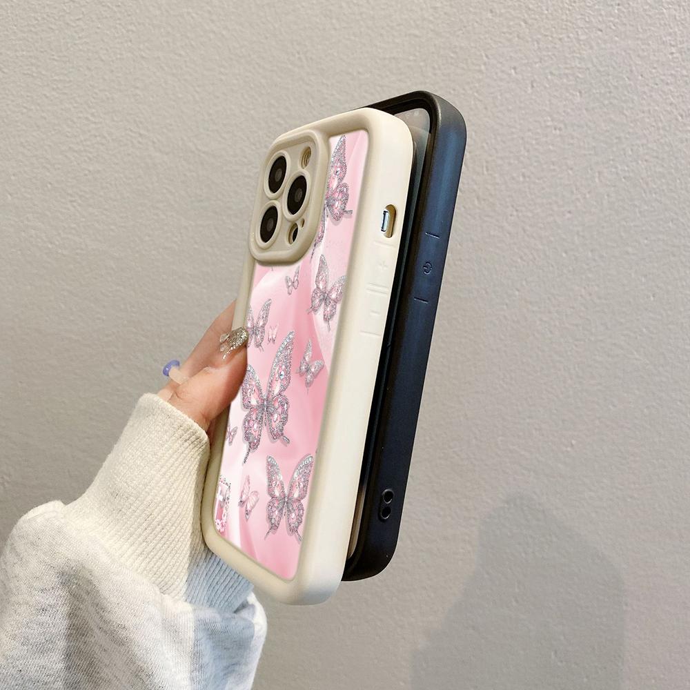 Мягкий чехол для телефона Angel Eye TPU для Samsung A05 A04 A10 A30 A13 A23 A53 A14 A24 A34 A54 A15 A25 A35 A55 S20 S23 FE S24 Ultra Ae66 Бабочка цветок милый