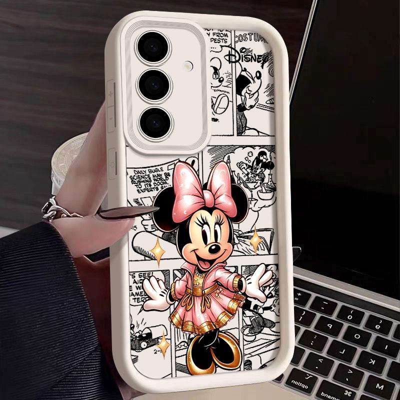 Чехол Minnie Mouse Disney Cartoon S26Ultra для Samsung Galaxy S26 S25 S24 S22 S23 Ultra S21 Plus S20 S25 FE Защитный Мягкий Чехол
