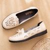 Fashion New High Quality Hollow Women's Shoes with Soft Toe and Comfortable Flat Bottom Breathable and Anti Slip Mom's Single Shoe