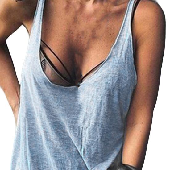 Тонкий женский жилет без рукавов с U-образным вырезом, женские повседневные однотонные свободные футболки