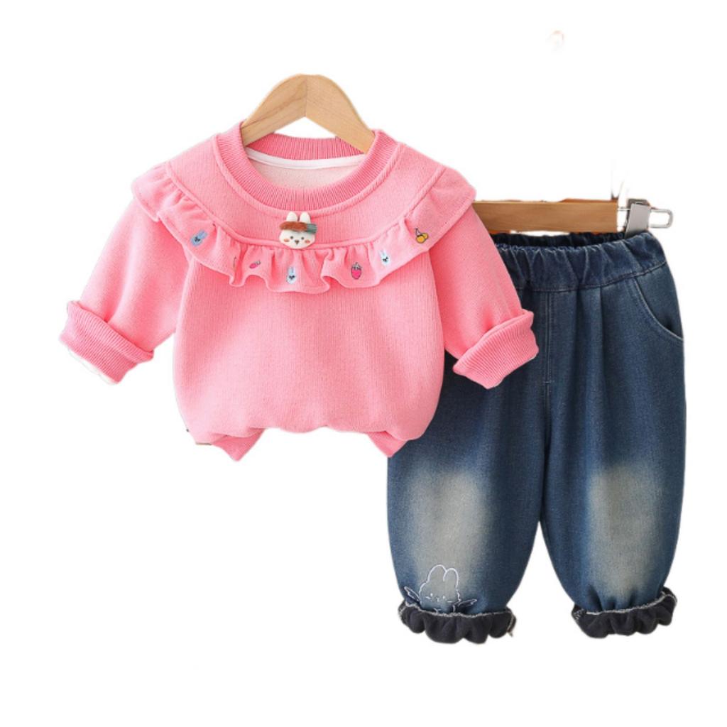 Детский повседневный комплект с длинным рукавом, удобные наряды для повседневной носки