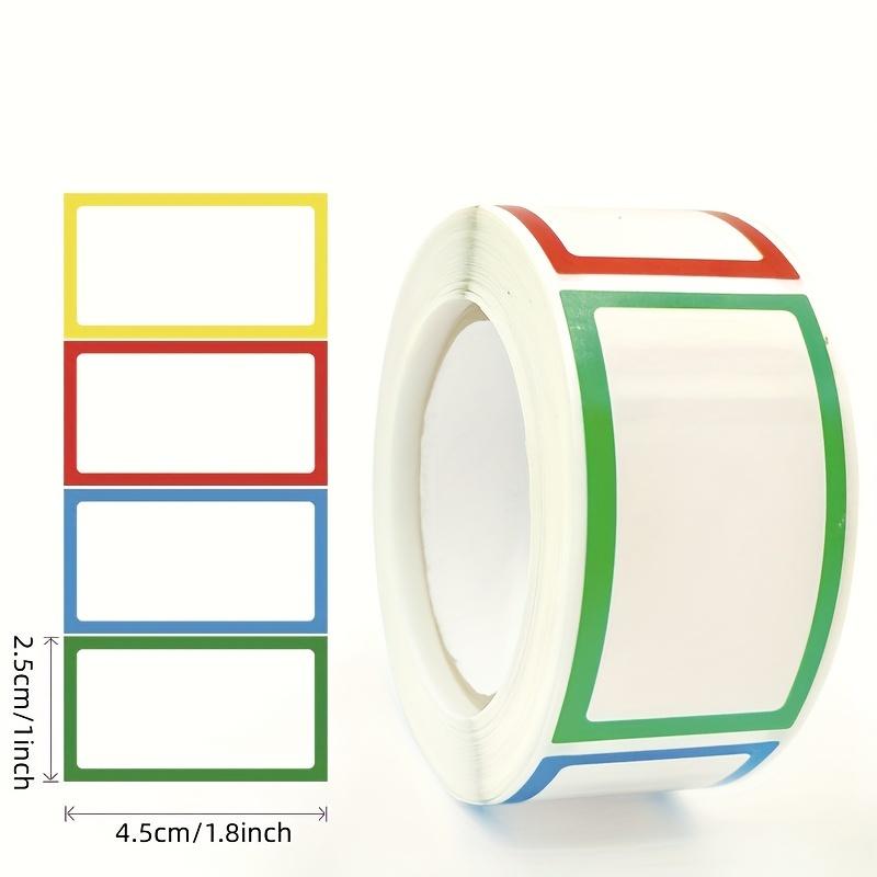 1 рулон, 500 цветных пустых наклеек для маркировки от руки, рулонная упаковка, классификационные этикетки, наклейки для больших бутылок, бирки для специй, наклейки для банок
