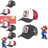 Мультяшная бейсболка Марио Дышащая хип-хоп кепка с утиным козырьком для лета