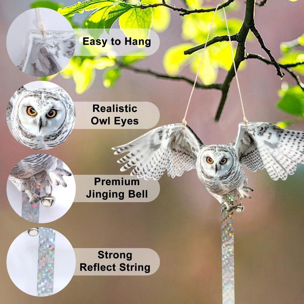 Waterproof Bird Repel Scare Devices Hanging Bird Repeller Durable Owl Artificial Scarecrow  Outdoor