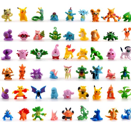 144 шт. Фигурка Живые мультяшные изображения ПВХ Очаровательные мини-фигурки Куклы для рабочего стола