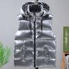 Warm Padded Vest Male  New Fashion Thick Black Sleeveless Jackets Hooded Zipper Autumn Winter Coat Men Plus Size Waistcoat