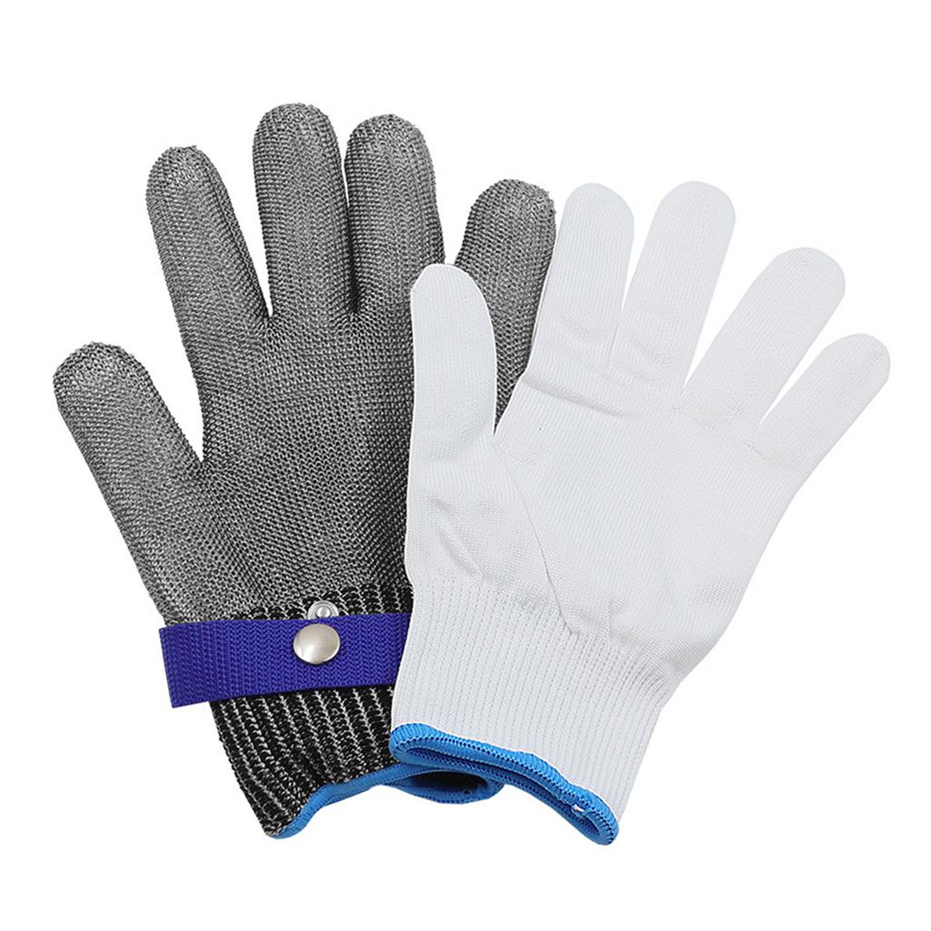 Cut Resistant Gloves Hand Protection Comfortable Breathable Stainless Steel and Nylon Gloves for Butcher Electric Saw
