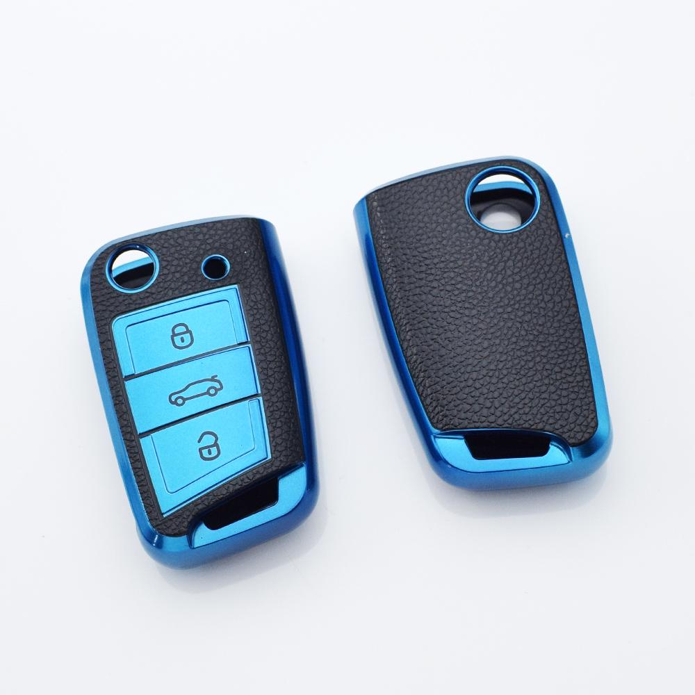 TPU Shell for VW Golf 7 MK7 VII Tiguan MK2 Polo Skoda Octavia A7 Kodiaq Seat Ateca Leon Car Key Cover Case Accessories