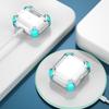 Fashion clear Earphone case with Keychain Drop Proof Transparent Protective Cover Wireless Charging Earbuds for Apple Earphone 3