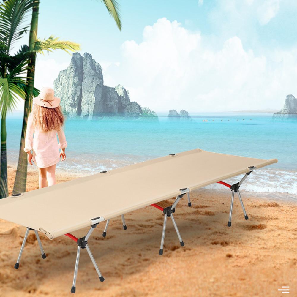 Легкая спальная кровать, складная кровать из алюминиевого сплава для кемпинга с удлинителями ног для кемпинга на открытом воздухе