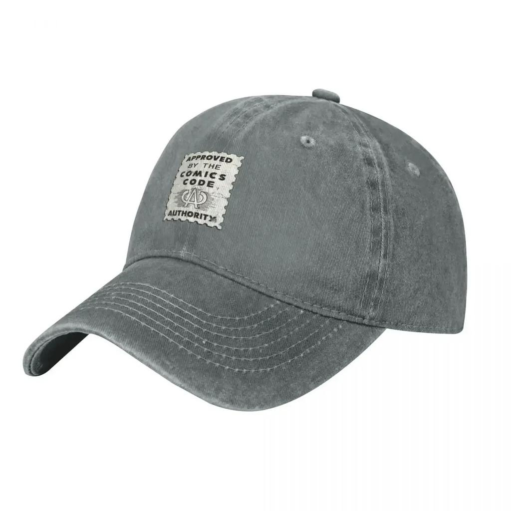 Distressed Comics Code Baseball Cap Hat Beach derby hat custom caps Sunscreen Unisexs Baseball Womens