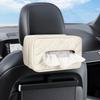 Car Tissue Holder, Standard PU Leather Napkin Organizer For Backseat, Extra Large Fits 120-150 Tissues Per Box, 9.84'' X 3.94'' X 5.51'' (Beige)