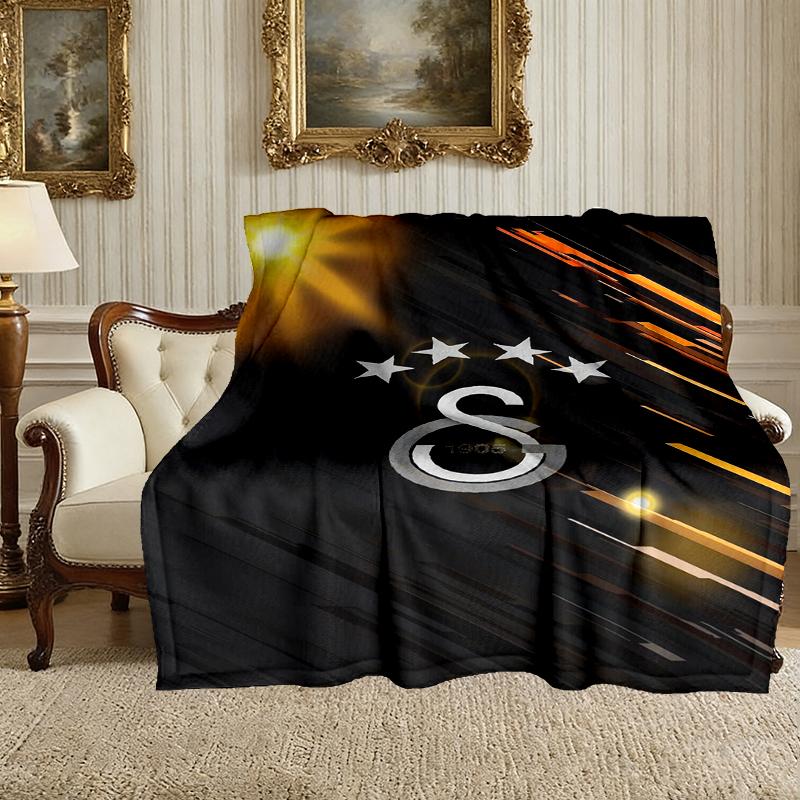 Galatasaray SK Pattern Blanket, Cozy Blanket for All-Season Comfort on Sofas, Beds, Office, Car, Camping and Travel