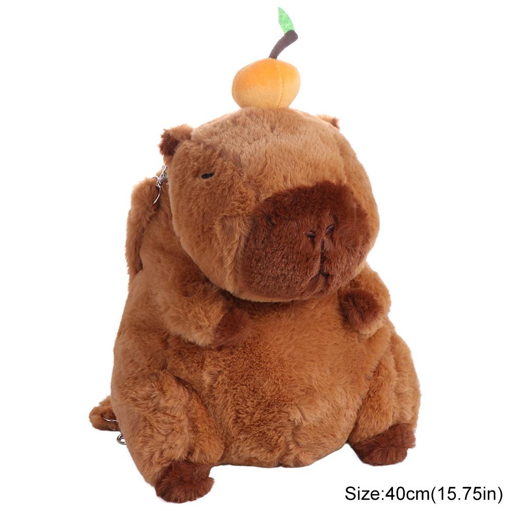 Плюшевый рюкзак капибара с изображением животных, плюшевая сумка капибара, детский подарок на день рождения