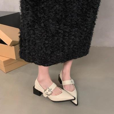 Женские сандалии, балетки, женские туфли с острыми заклепками, неглубокие сандалии, женские сандалии на толстой подошве, Мэри Джейн, Zapatos De Mujer